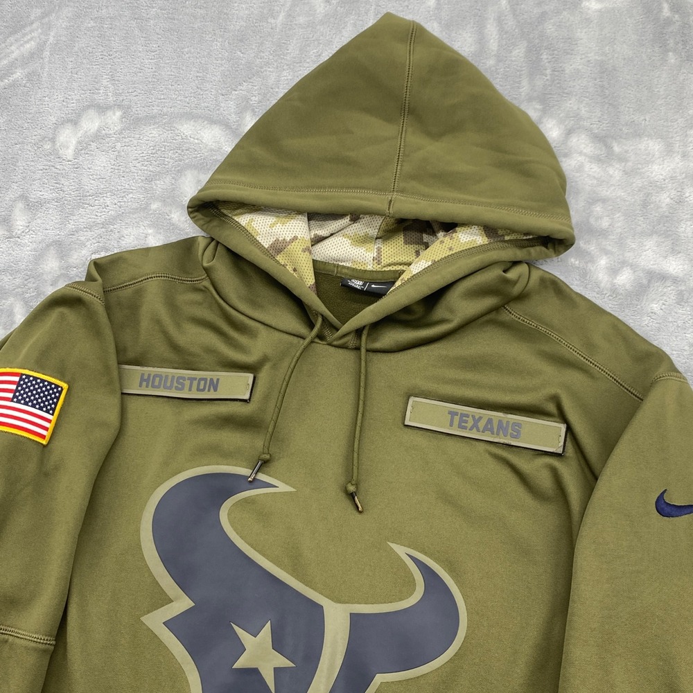 Nike NFL Houston Texans Salute to Service Hoodie Mens XL Olive Green 944237-395